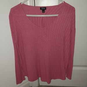 a.n.a. Long Sleeve V-Neck Top
